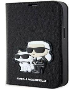 Karl Lagerfeld Apple  iPhone 14 Pro Max 6.7 Saffiano Karl&Choupette bookcase Black