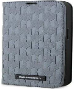 Karl Lagerfeld Apple  iPhone 14 Pro Max 6.7 Saffiano Monogram bookcase Silver