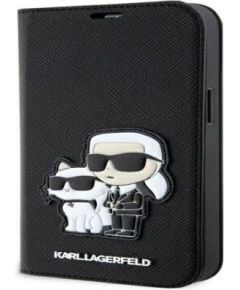 Karl Lagerfeld Apple  iPhone 14 Pro 6.1 Saffiano Karl&Choupette bookcase Black