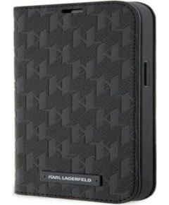 Karl Lagerfeld Apple  iPhone 14 Pro 6.1 Saffiano Monogram bookcase Black