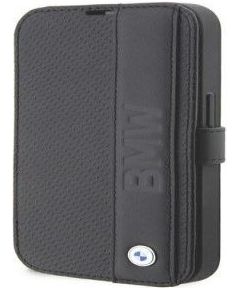 BMW Apple  iPhone 14 Pro 6.1 bookcase Leather Textured&Stripe Black
