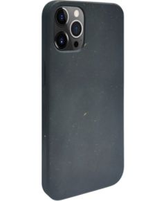 iLike Apple  iPhone 12 / 12 Pro Silicone plastic case Eco Print Design Black