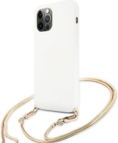 Guess Apple  iPhone 12 Pro Max 6.7 hardcase 4G Gold Chain Collection White