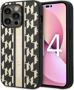 Karl Lagerfeld Apple  iPhone 14 Pro 6.1 hardcase Monogram Stripe Brown