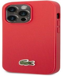 Lacoste Apple  Phone 14 Pro Iconic Petit Pique Logo Case Red