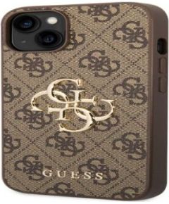 Guess Apple  iPhone 14 Plus Metal Logo Case Brown