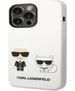 Karl Lagerfeld Apple  iPhone 14 Pro Choupette Liquid Silicone Case White