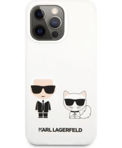 Karl Lagerfeld Apple  iPhone 13 Pro Choupette Liquid Silicone Case White