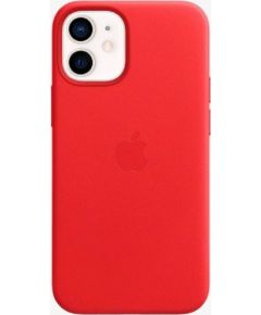 Apple -  Leather Case with MagSafe for iPhone 12 mini Red