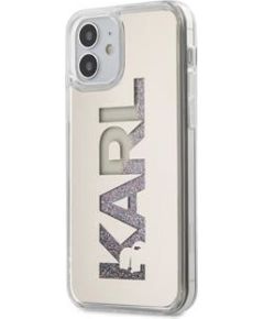 Karl Lagerfeld   iPhone 12 mini 5.4'' Liquid Glitter Multi Mirror Cover Silver