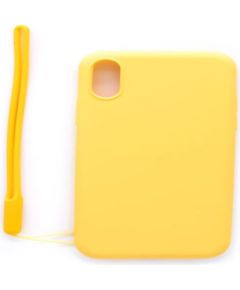 Evelatus Apple  iPhone X/XS Soft Touch Silicone Case with Strap Yellow
