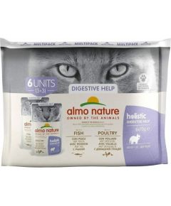 Almo Nature Multipack Digestive 3 x ryba, 3 x drób dla kota 6x70gr