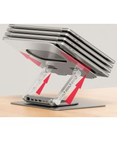 Adjustable laptop stand + USB-C HDMI hub Unitek D1109B01 PD 100W