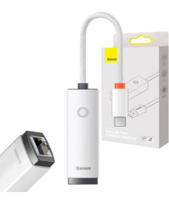 Network adapter Baseus Lite Series USB-C to RJ45 (white)