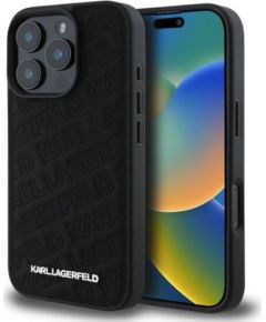 Karl Lagerfeld Apple  PU Quilted Pattern Case for iPhone 16 Pro Max Black