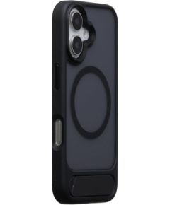 Evelatus Apple  iPhone 16 Rubber Coated MagSafe With Stand Case Black