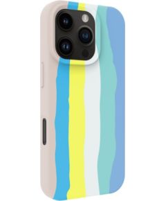 Evelatus Apple  iPhone 16 Pro Max Multi-Colored Silicone Case With MagSafe Beige Cream