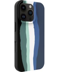 Evelatus Apple  iPhone 16 Pro Multi-Colored Silicone Case With MagSafe Aqua Blue