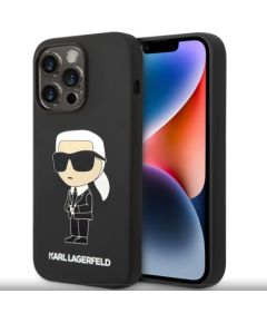 Karl Lagerfeld Apple  iPhone 15 Pro Liquid Silicone Ikonik NFT Case Black