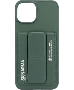 iLike Apple  iPhone 15 LEATHER HIDDEN POCKET STAND COVER Green