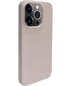 iLike Apple  iPhone 14 Pro Silicone plastic case Eco Print Design Beige