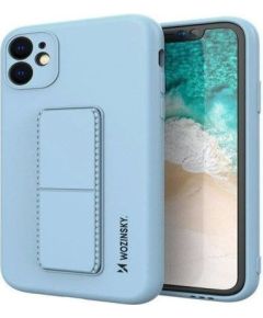 iLike Samsung  Galaxy A22 5G Kickstand Case Silicone Stand Cover Light Blue