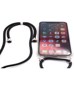 Evelatus Apple  iPhone 11 Pro Silicone Transparent with Necklace TPU Strap Transparent
