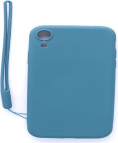 Evelatus Apple  iPhone XR Soft Touch Silicone Case with Strap Blue