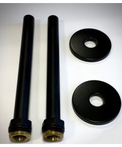 Carlo Poletti dubultais sienas pieslēgkomplekts 1/2` - d16,  L-120mm, black matt