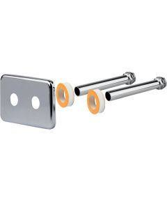 Carlo Poletti dubultais sienas pieslēgkomplekts 1/2`, d16, L-120mm, (int.50 mm)  matēts melns