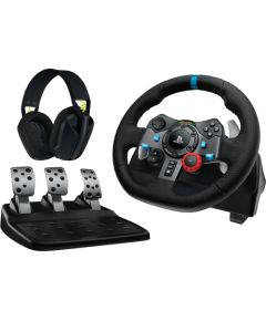 Logitech G29 DRIVING FORCE RACING WHEEL/PS5/PS4-BLACK-EMEA-914 USB-PLUGC