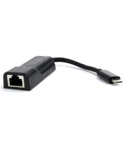 Gembird USB Type C Male - RJ45 Female Gigabit network adapter, black