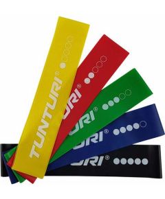 Tunturi Mini Resistance Band Komplekts, 17,5 x 9,5cm, 5gab