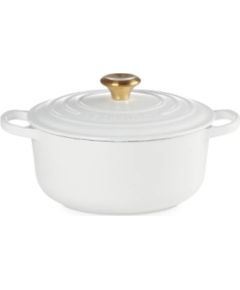 Le Creuset Кастрюля чугунная круглая Ø26см / 5,3л белая