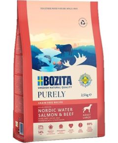 BOZITA Purely łosoś i wołowina karma bezzbożowa dorosłe psy duże rasy 2,5 kg
