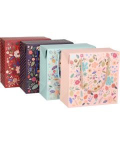 Gift bag BOXY S, 15x15x8cm, mix