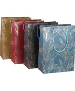 Gift bag LEAF L, 31x40x12cm, mix