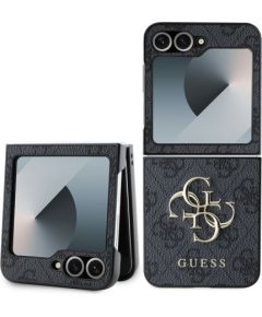 Guess -  Guess PU 4G Metal Logo Case for Samsung Galaxy Z Flip 6 Grey