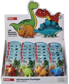 Emos LED lukturītis / atslēgu piekariņš, dinozauri ar skaņu, 3× LR54 24 gab.