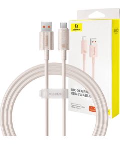 Fast Charging cable Baseus USB to USB-C Habitat Series 1m 100W (pink)