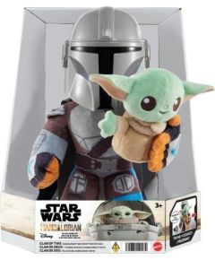 Mattel Pluszaki z funkcją Star Wars Klan dwóch Grogu i Mandalorianin