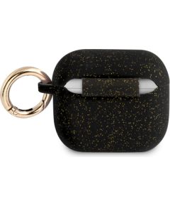 GUA3SGGEK Guess Glitter Printed Logo Silicone Case for Airpods 3 Black