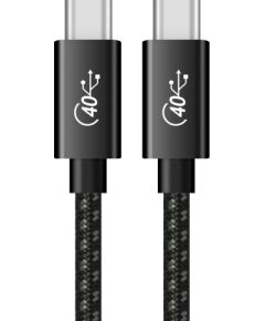 Fusion Superior USB-C -> USB-C кабель для передачи данных 100 Вт | 40 Гбит | с | USB 4 GEN 3 | 8K | 1,5 м черный