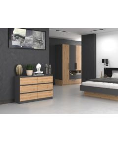 Top E Shop Topeshop M6 120 ANTRACYT/ART chest of drawers