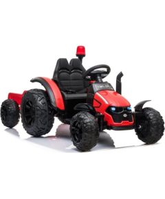 Lean Cars Electric Ride On Tractor HZB-200 with Trailer Red