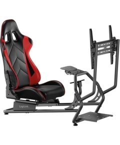 LogiLink EO0065, Universal gaming chair, 100 kg, Bucket (cradle) seat, Hard backrest, Racing, Universal