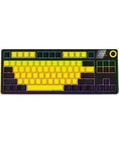 LORGAR KBP70TKLW, Wireless TKL Mechanical Gaming Keyboard Pro, Black/yellow, EN layout