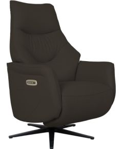 Recline armchair DAYANA with electric mechanism, brown leather