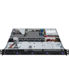 Platforma ASRock Rack (1U) AMD Ryzen 7000 (4xLFF, 2xGbE, 2x10GbE, Red. PSU, IPMI)