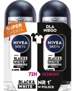 NIVEA DEO Roll-on_Duo męski B&W Inv.Origin 2x50ml